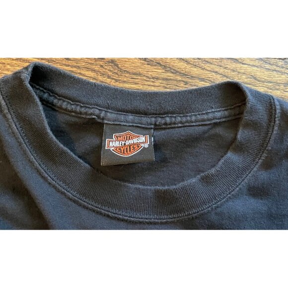 Vtg 2001 Central Harley-Davidson Shawnee, KS Flame Logo Long Sleeve T Shirt Sz L - Picture 8 of 13